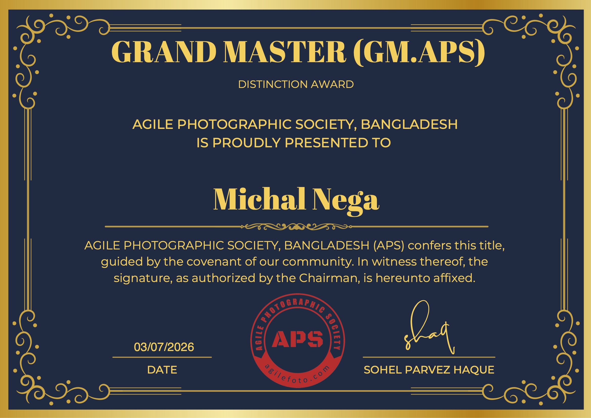 Michal Nega_ GRAND MASTER (GM.APS)